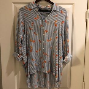 Zara goldfish button up